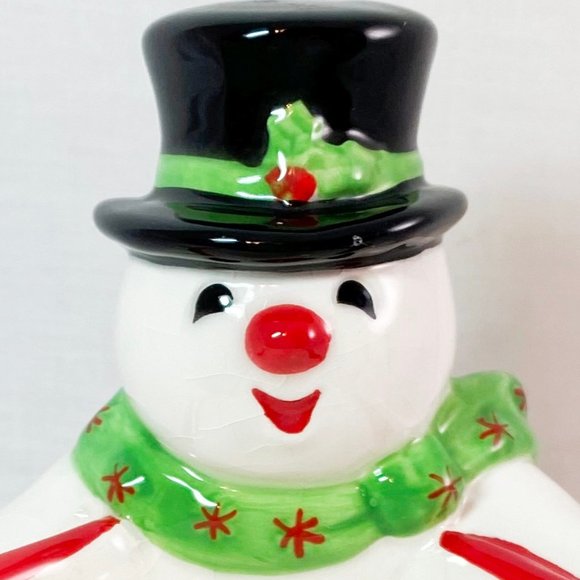 Christmas Snowman Dip Cheese Ball Bowl Retro Christmas Party  Boston Warehouse - Picture 1 of 7